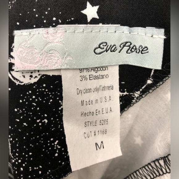 NWT Eva Rose Attic Salt SS Lunar Black Celestial Dress - M - Picture 10 of 11